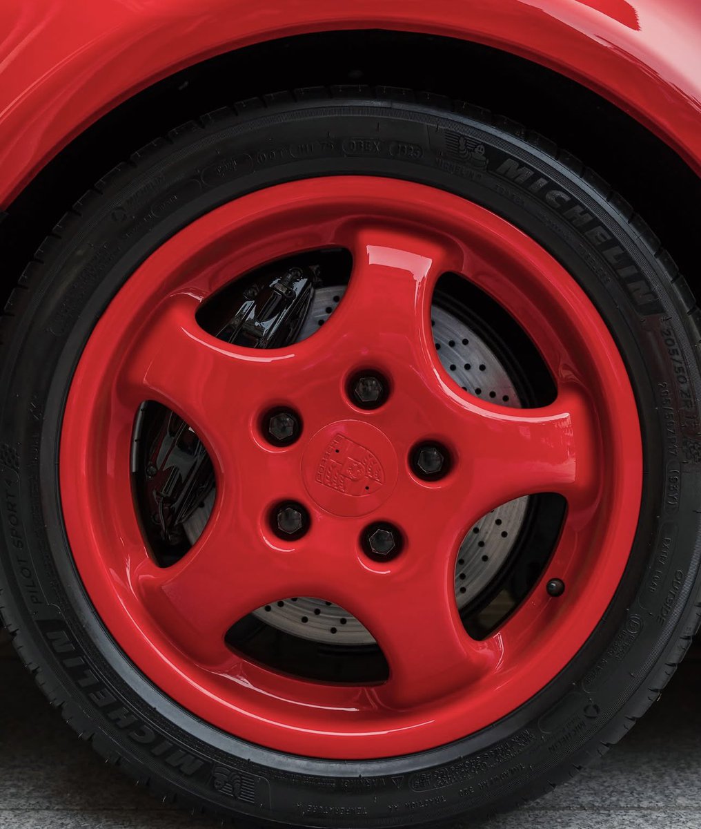 PorscheCIub's tweet photo. Guards Red 964 Turbo https://t.co/iHvV9mQAjX