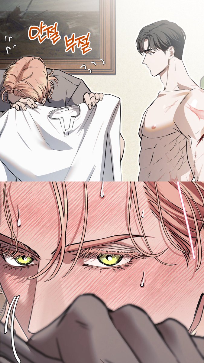 foreternal_love's tweet photo. Both are men, both are alphas, but why are you so busy blushing? Ask Yuri about the cross scar pls 😭 https://t.co/WVKD9Sl26s