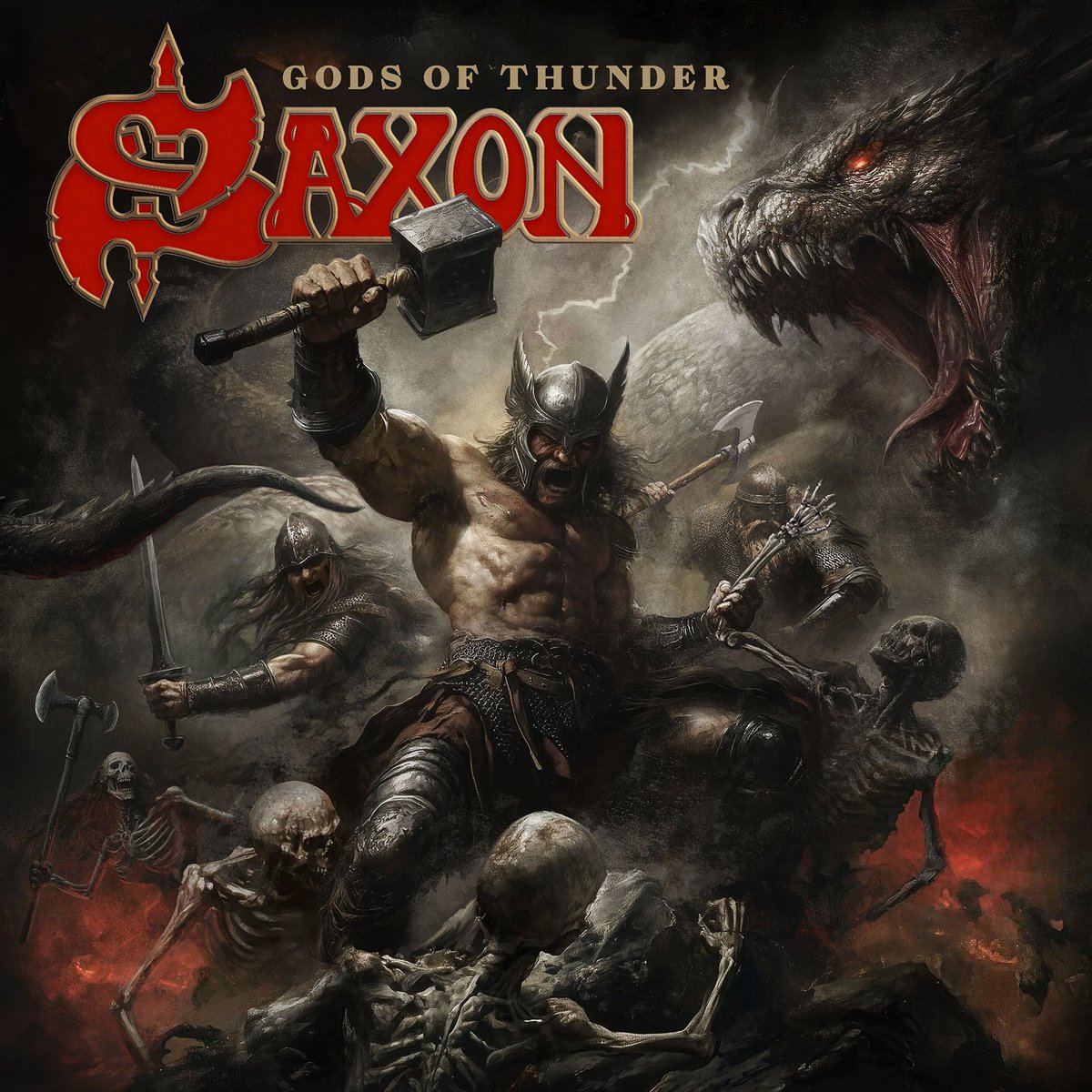 SaxonOfficial's tweet photo. Have you pre-ordered Gods Of Thunder yet? ⚡️

The album artwork was created by the incredibly talented Peter Sallai of Mortpaint Graphics, who also brought the cover of Hell, Fire And Damnation to life.

We’re thrilled to have Peter’s work on another Saxon record.

Visit him at: https://t.co/x3Ksi7VpvW