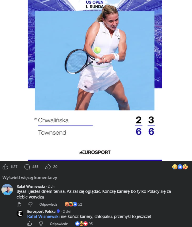 emil_duda's tweet photo. Odpowiedź typa żenująca, Eurosportu wybitna xD https://t.co/Zr9IHiWYZd