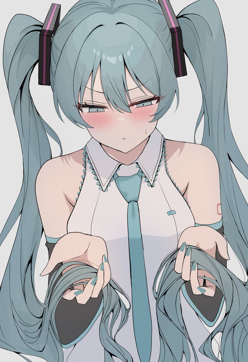 kawasuru's tweet photo. 日焼けダメージをチェックするミクさん https://t.co/LhPE63UECp