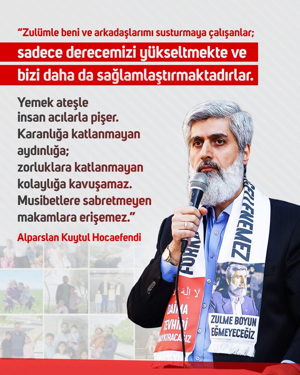 Davamm2011's tweet photo. TecritZulmüne SonVerin
FurkanGönüllülerine Ozgürlük
AlparslanHocaya Ozgürlük 
SemraHocaya Ozgürlük https://t.co/yc9KeR12hf