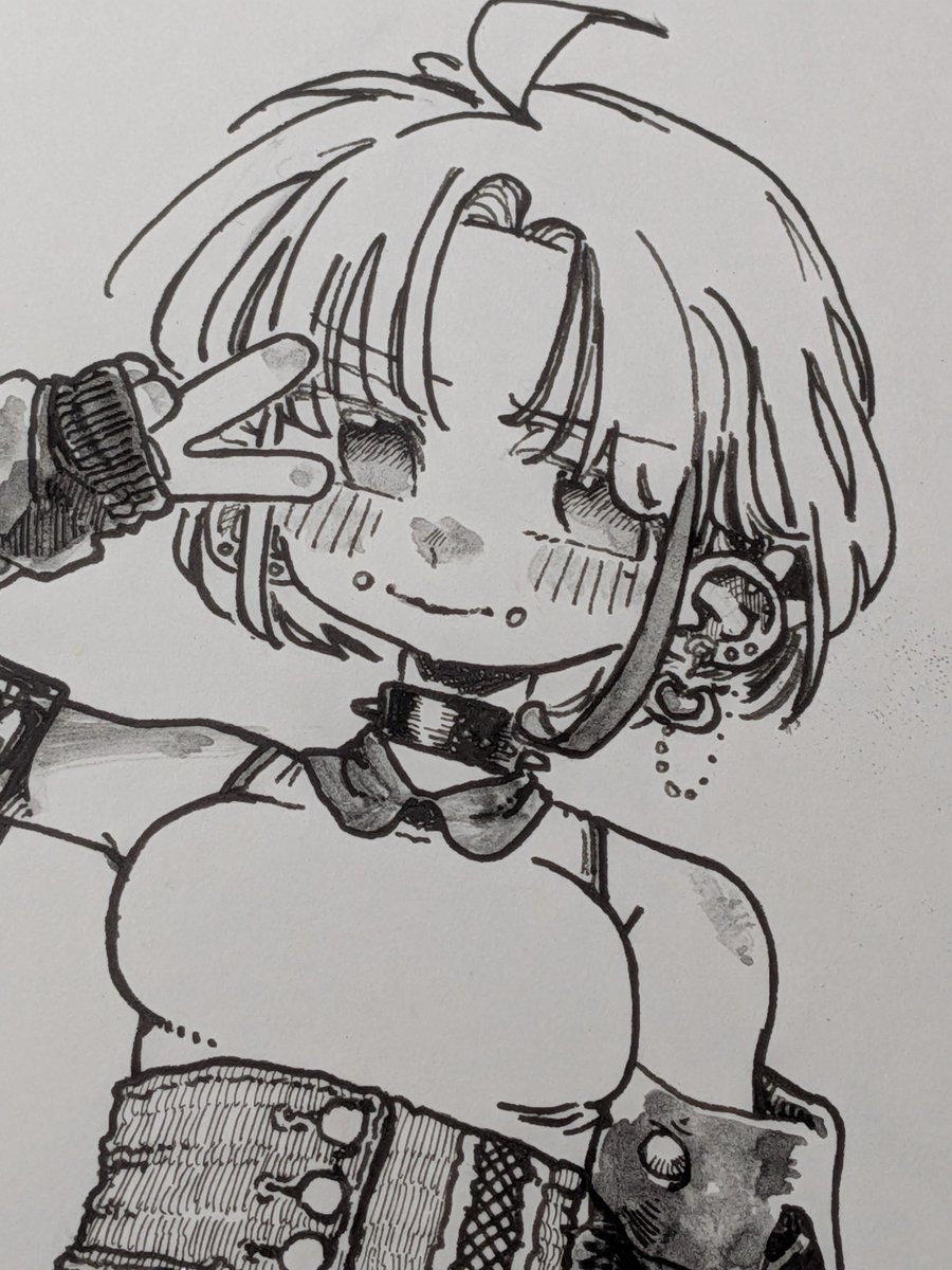 penga_nuko's tweet photo. 細い線、太い線

どっちもいいんだよな〜
＃アナログイラスト　＃ペン画 https://t.co/uOQbJmyaxN