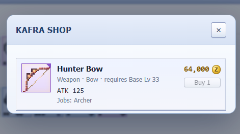 Soimahnalanh's tweet photo. Just chilling and playing @IdleROGame, then I found this Hunter Bow 😆 It looks like a nice upgrade for my Archer build. Slowly building my character, saving Zeny, and just enjoying the game at my own pac https://t.co/9Qb3R7BSqC