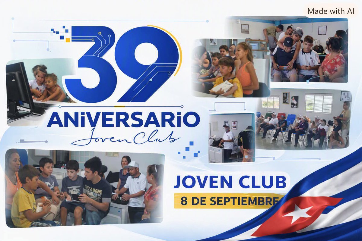 JovenClub_Cuba's tweet photo. Con la misión de ser la "computadora de la familia cubana", los Joven Club han sido un pilar en la formación de millones de cubanos en las nuevas tecnologías. En estas casi cuatro décadas, más de 600 instalaciones han llevado conocimiento y desarrollo a comunidades.

 #JovenClub https://t.co/RqNcOZEmls