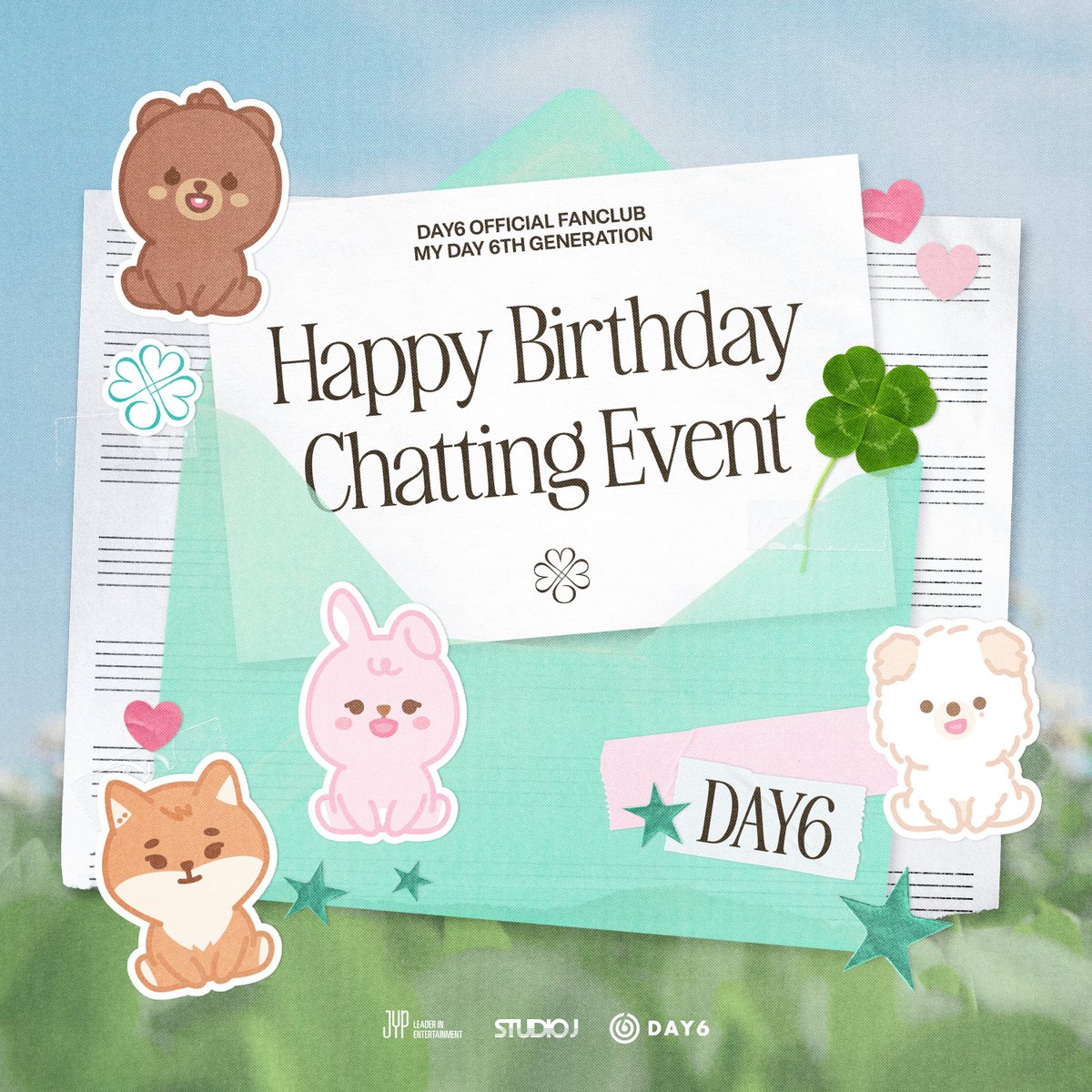 day6official's tweet photo. 𝙃𝙖𝙥𝙥𝙮 𝘽𝙞𝙧𝙩𝙝𝙙𝙖𝙮 𝘾𝙝𝙖𝙩𝙩𝙞𝙣𝙜 𝙀𝙫𝙚𝙣𝙩

DAY6와 함께하는 특별한 시간 📷
Happy Birthday Chatting Event로 DAY6의 11주년을 축하해주세요 📷

📷 Only My Day 6th Exclusive
📷 1회차 - https://t.co/VPgfOgr5vB
📷 2회차 - https://t.co/TIqvkXLtFs

※ Happy Birthday Chatting Event는 My Day 6기 멤버십 회원만 참여 가능한 이벤트입니다.

#DAY6 #데이식스
#MyDay #마이데이
#Only6thGenExclusive
#ChattingEvent