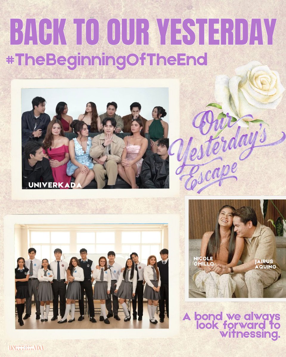 Univerkada_UAE's tweet photo. If you’ve been following their story from the very beginning, now is the time to experience it all over again.

Gather your friends, let’s watch #OYETheBeginningOfTheEnd together!

BACK TO OUR YESTERDAY

#OurYesterdaysEscape
#UniverkadaUAE https://t.co/H0cQVxTEu5