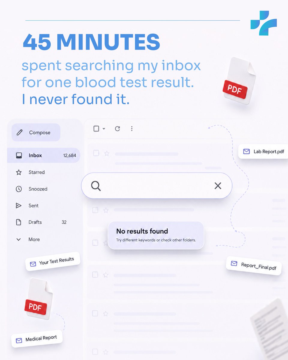 MyLabStory's tweet photo. โฑ๏ธ 45 minutes. One blood test result. Still couldnโt find it.
๐ PDFs, screenshots, lab reports & emails. Years of health data, scattered everywhere.
Thatโs why weโre building MyLabStory. ๐งฌ
๐ Getting close ๐
What do you wish was easier to track?
#MyLabStory #buildinpublic https://t.co/cfnkbqZdKh