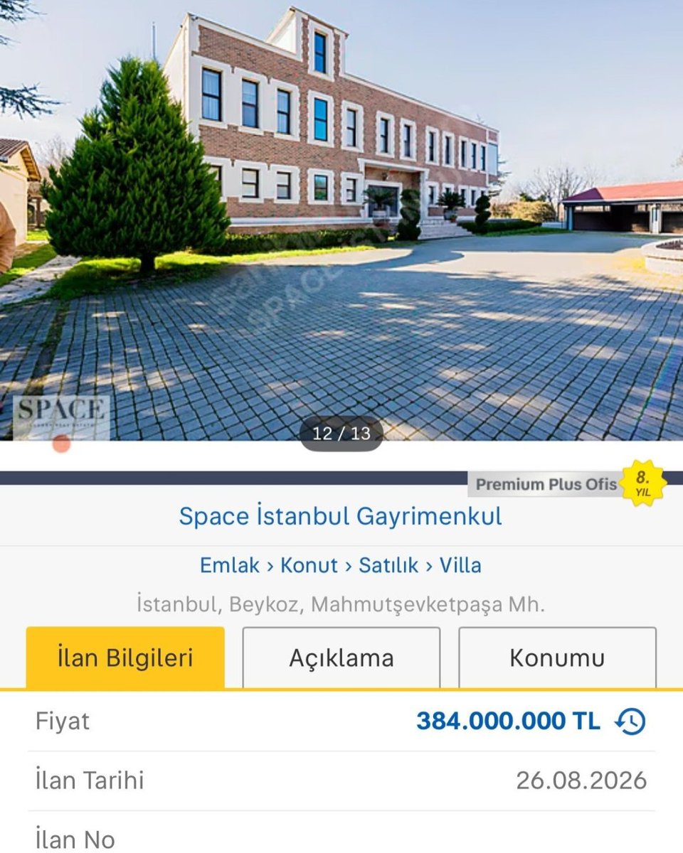 bpthaber's tweet photo. İstanbul’da bulunan ve Kurtlar Vadisi’ndeki Tombalacı Mehmet’in malikanesi olarak bilinen lüks villa satışa çıkarıldı.

— Fiyat: 384.000.000 TL
— Villa, Poyraz Karayel dizisinde Bahri Baba’nın evi olarak da kullanılmıştı. https://t.co/7YCS5f8sPT