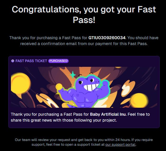 _BABYAI's tweet photo. Just Paid Gecko Terminal Fast track token listing update for Baby Artificial Inu!

A huge exposure for BABYAI! https://t.co/c7c49P5Y7I