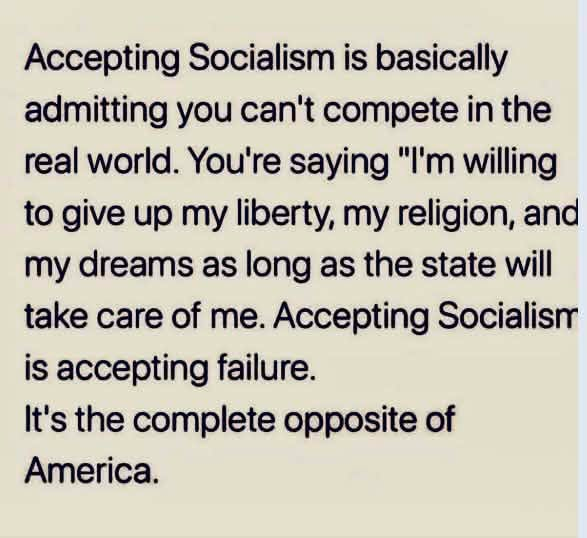 KimmidiFarms's tweet photo. We will never accept socialism! https://t.co/sX0nrGA7WP
