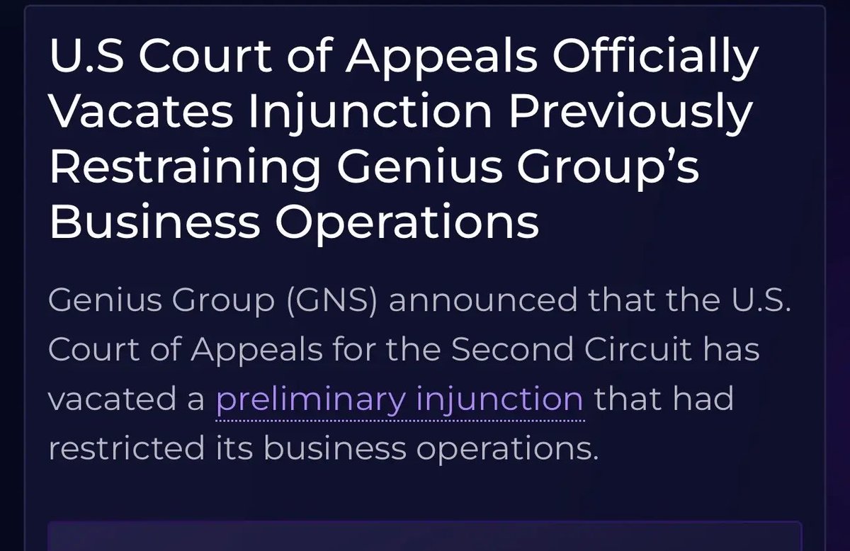 John_Porter10's tweet photo. $GNS 👇💎🚨💰👀👀👀👀 $GNS Officially win court appeal ￼ to become $1 billion company 💎 👉Genius Group Announces $1.2 Billion Capital Plan to Fund AI Treasury andBitcoin Treasury ￼👉Company is now free to fully execute its board-approved $1.2 billion capital https://t.co/zh6jMzUvCY