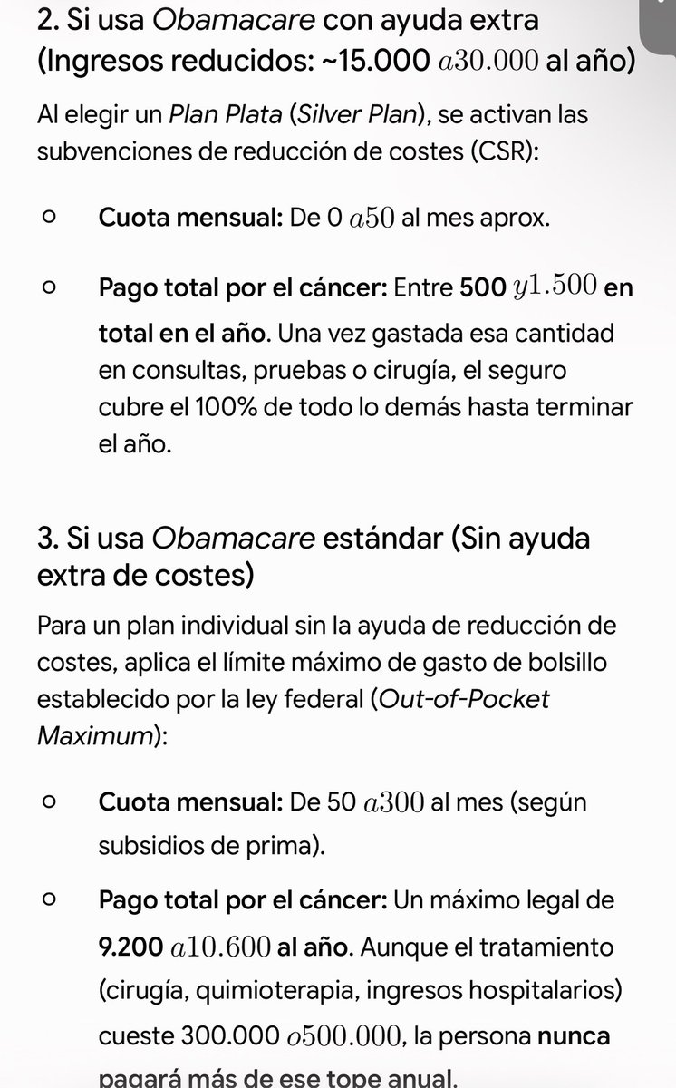 ValueAcademia's tweet photo. ¿Un cáncer en EEUU arruina a la gente pobre? 

No no lo hace, alguien que gana menos de 15.000 dólares al año paga 0 de seguro médico al mes en la mayoría de Estados.

Pagaría de copago entre 500 y 1500 por el tratamiento y luego todo sería cubierto por el estado.

El sistema de EEUU no me gusta por muchas razones, el suizo es mucho más lógico.

Los que pagan de hecho verdaderas animaladas al mes por la sanidad son la gente de ingresos muy altos que ya no están amparados por el subsidio, pero lo normal es que lo cubra la compañía y cuando acabe el año si son despedidos si no tienen Ingresos el estado les cubre.

Hay casos dramáticos si… pero que no los hay en la SS española no cubriendo tratamientos o muriéndote por listas de espera enormes?

Solo hago este post para demostrar que aunque la sanidad es muy cara allí, eso de que la gente se va muriendo de cáncer por ser pobre es bastante más mentira que verdad.