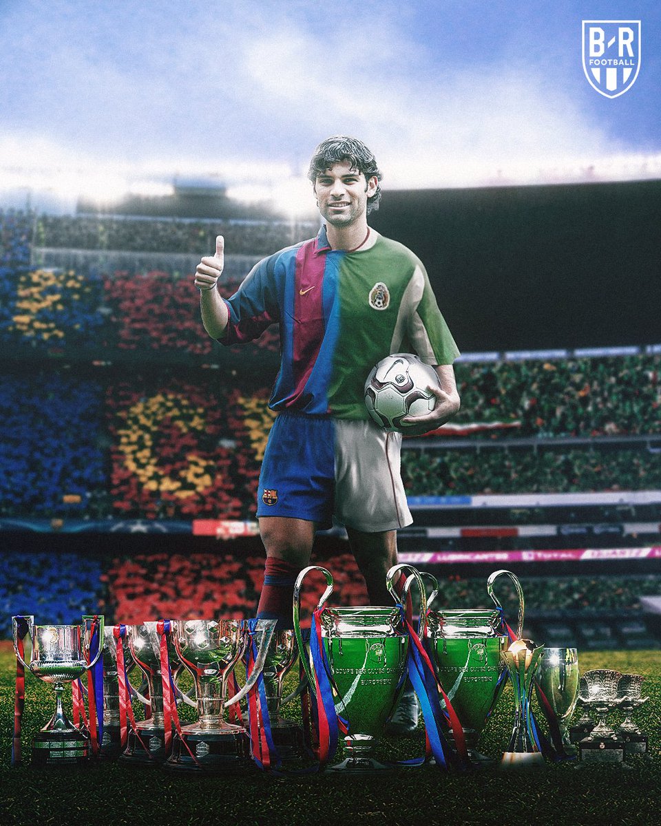 brfootball's tweet photo. 23 years ago, legendary Rafa Márquez made his Barcelona debut 🇲🇽

Champions League 🏆🏆
La Liga 🏆🏆🏆🏆
Copa del Rey 🏆
Spanish Super Cup 🏆🏆🏆
UEFA Super Cup 🏆 
FIFA Club World Cup 🏆 https://t.co/YRbehGyKoW