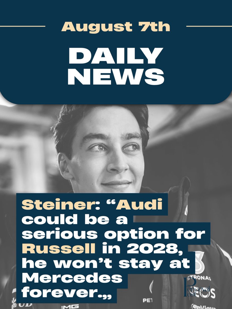 DarnellBieg4's tweet photo. According to Steiner, George Russell could join Audi in the future. Carlos Sainz is rumored to have contacted Aston Martin. https://t.co/vL5xUn2tv3