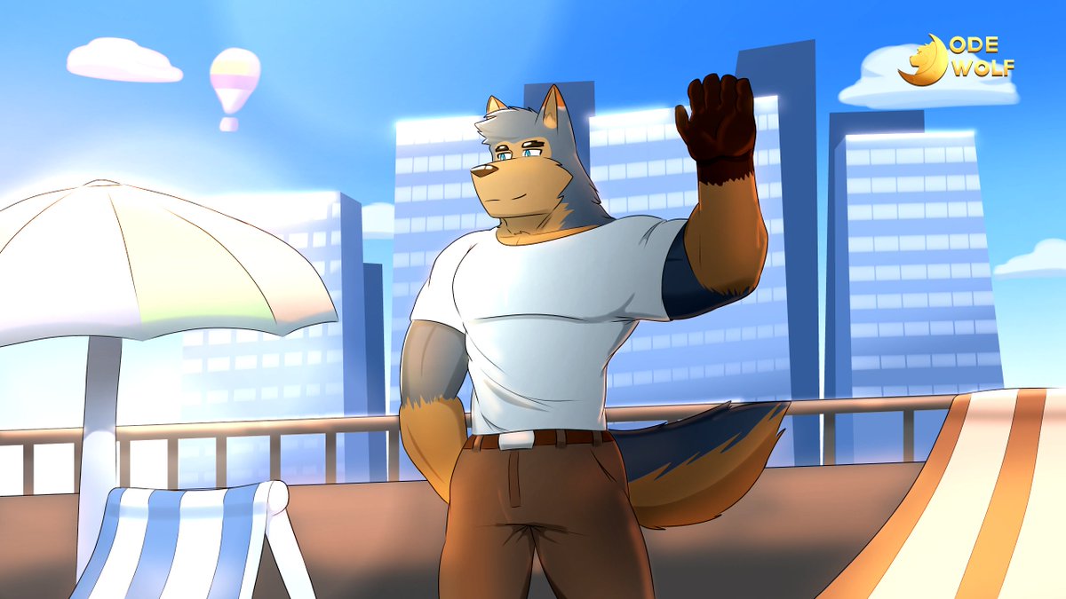 llCODEWOLFll's tweet photo. Fredryn's Dad watch over his son playing with sand castle ⛱️ 

#art #oc #furry #furrycommunity https://t.co/71ICqs4C1t