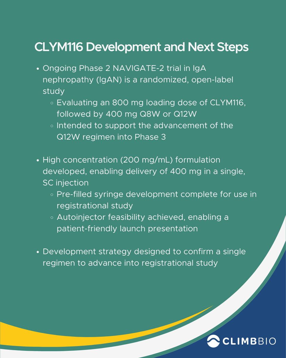 ClimbBio's tweet photo. TODAY: Initial Phase 1 data for CLYM116
📅 September 3 | 8:00 AM
🎙️ Live webcast: https://t.co/0s5ewfT8xr https://t.co/gc8n8xBbb1