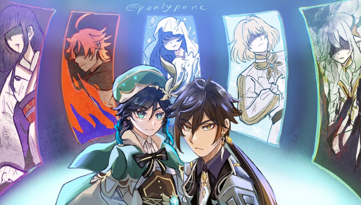 ponlypone's tweet photo. The Original Seven

#GenshinImpact https://t.co/I2O3pAu9rN