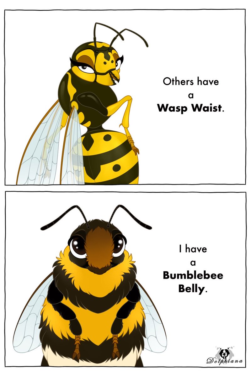 Dolphiana's tweet photo. Wasp waist vs Bumblebee belly. ;D
#comic https://t.co/kmF8JF3kMP