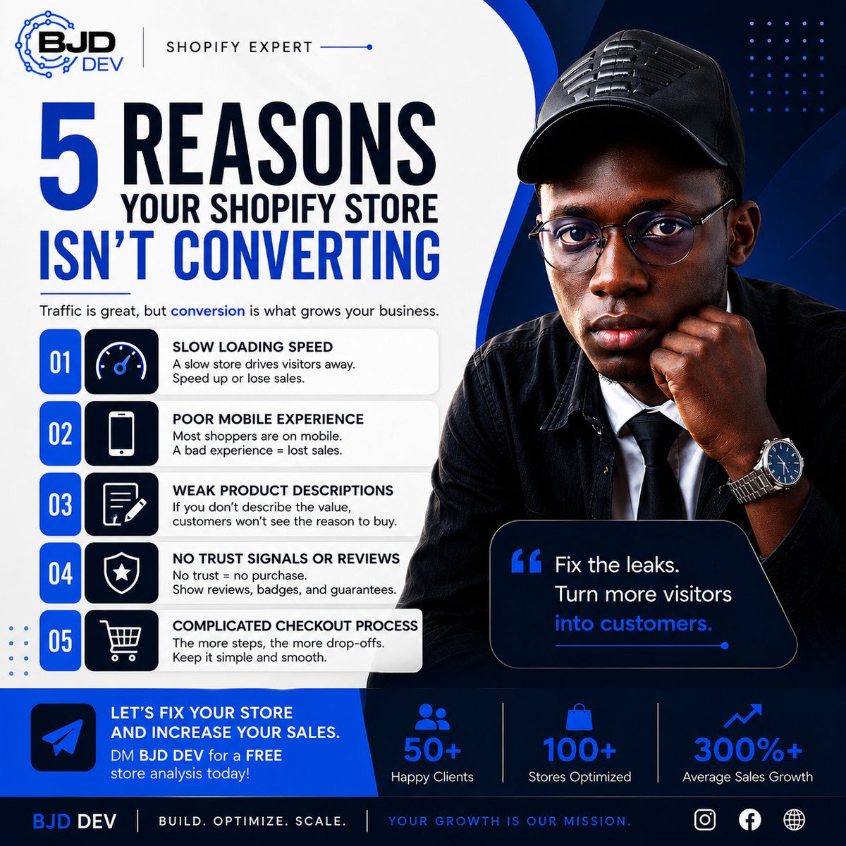 bj__dev's tweet photo. Traffic is good. Conversions are better. π
Fix your Shopify store and turn visitors into customers.
#Shopify #Ecommerce #BJDDEV https://t.co/0eNiM53E3v