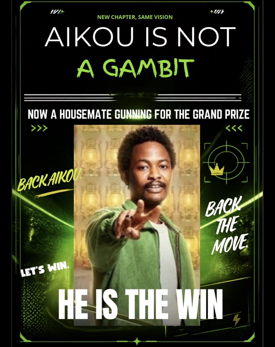 omalichanwa1234's tweet photo. Not Aikou bringing out my graphic designer skillset that I didn't even know I had 😭😭😭😭

I am so cool man 😂😂😂

Anyways, Vote Aikou 💚💚💚💚

#bbnaija #voteaikou #bbnaijas11 https://t.co/CnkNegTfPQ