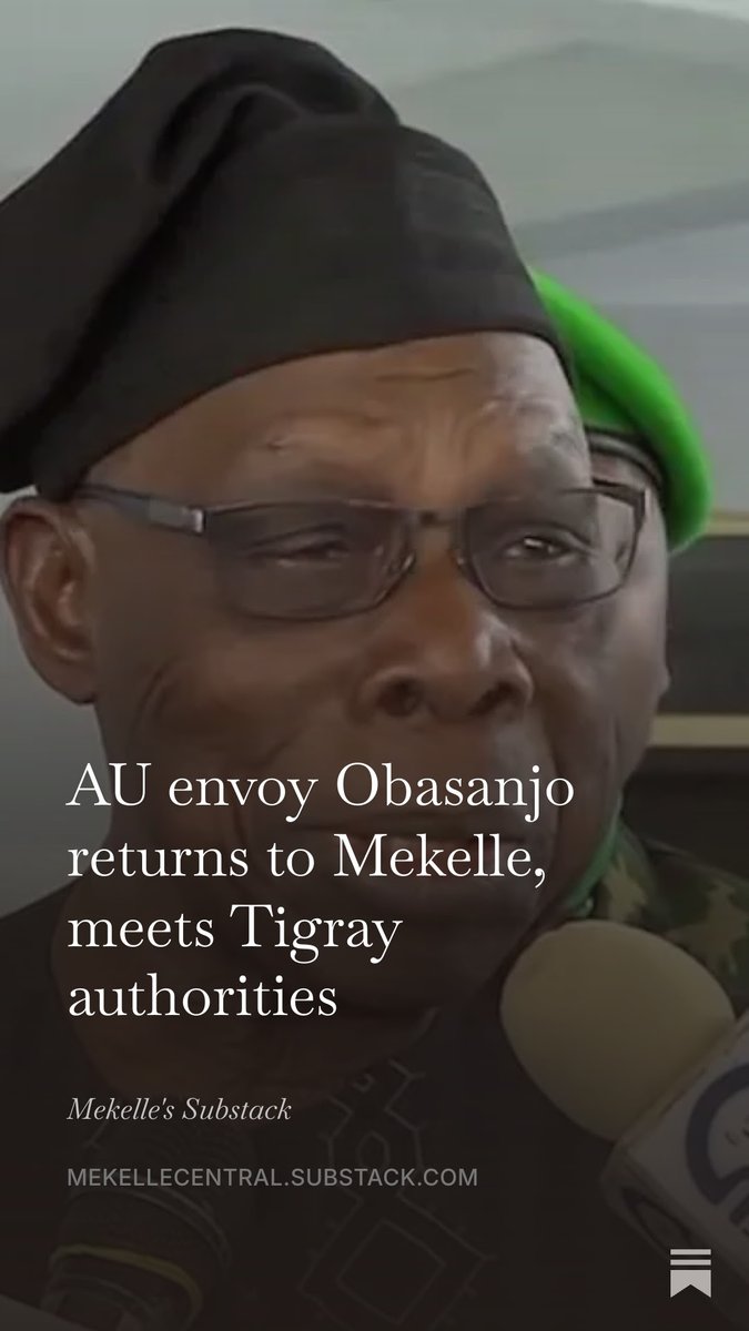 Mekellecentral's tweet photo. News: #AU envoy #Obasanjo returns to #Mekelle, meets #Tigray authorities

https://t.co/FtIrUhMCqu https://t.co/CJQDxoWY9B