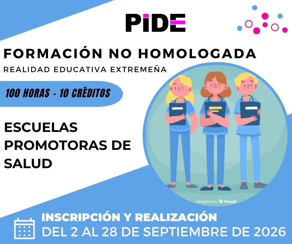 SindicatoPIDE's tweet photo. 1️⃣ Curso NO HOMOLOGADO:
"Escuelas promotoras de salud" (100h)

📜 Válido para el apartado REE del Baremo de Interinidades.

🗓 Inscripción y realización: Del 2 al 28 de septiembre
💰 Precio: 10€ afiliados / 30€ no afiliados

🔗 https://t.co/HcdFbq7RAY https://t.co/10z5VIZdxk