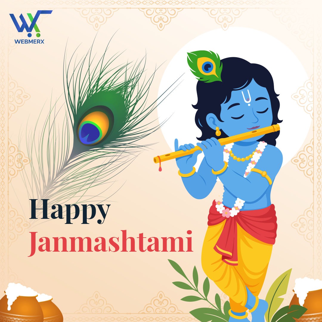 webmerx's tweet photo. May the divine melody of Krishna’s flute bring harmony to your heart, peace to your mind and happiness to your life. Wishing  everyone a beautiful Janmashtami filled with blessings and joy.
.
.
.
.
.
#Webmerx #HappyJanmashtami #Janmashtami #Janmashtami2026 #Festival #LordKrishna https://t.co/w3rrxdmmXZ