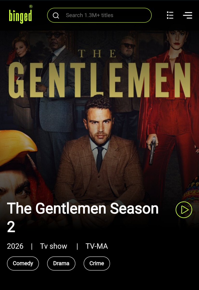 Binged_'s tweet photo. #StreamingAlert
#TheGentlemen Season 2 is now streaming on @NetflixIndia https://t.co/U8nCW2Z4rD
