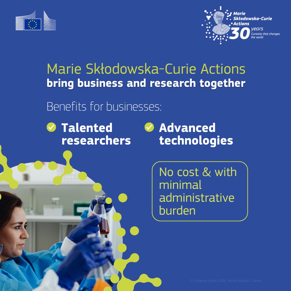 REA_research's tweet photo. Discover how #MSCA can help businesses access 👇

🔹 Top research talent

🔹 International networks

🔹Advanced technologies

Check out our new guide to know more: https://t.co/Z2uG2aeEXP

@Mariecurie_alum I @HorizonEU https://t.co/G9E5gO1qzz