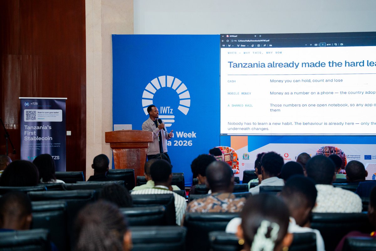 ntzs_co's tweet photo. Yesterday at Innovation Week, JNICC we hosted a full house session on digital assets and tokenization, walking through real nTZS use cases before closing with an. engaging panel discussion. Great conversations on where Tanzania's digital asset infrastructure is headed. Thank you to everyone who joined us!