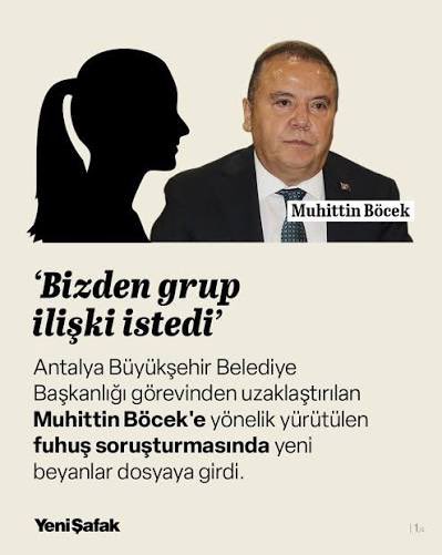 alicetin_07's tweet photo. BÖCEK’İN İĞRENÇLİKLERİNE HER GEÇEN GÜN YENİSİ EKLENİYOR!
İDDİALAR KAN DONDURUYOR!
BU KADARINA PES!

Muhittin Böcek’le ilgili ortaya dökülen iddialar her geçen gün mide bulandırıyor.
Siyasetin tek limanı ahlaktır!
Fakat iddia edilen, yaşandığı söylenen bu olaylar; ahlaksızlıktır, iğrençliktir, hastalıktır!
Ahlakta bir erdemdir; her bedende durmaz.

Sapkın ilişkiler, fuhuş ağı, reşit olmayan kişiler, ilişki karşılığı belediyede iş vaadi...
Antalya’mız maalesef bunlarla anılıyor ve bunun sorumlusu Böcek ve yandaşları…

5 Temmuz 2025 tarihinde, yerelde şehrimizi yöneten CHP’li Antalya Büyükşehir Belediyesi’ne yönelik başlatılan “rüşvet ve yolsuzluk” soruşturmasıyla birlikte, Muhittin Böcek ve çevresinin yıllardır belediyeyi ve kamu kaynaklarını hangi kirli emellerine alet ettiği; lüks, şatafat, yolsuzluk, rüşvet, kişisel zevkler, ihaleler, saatler, dolarlar, altınlar, Euro’lar, arabalar... Hepsini soruşturma dosyasında ve iddianamede tüm Türkiye’nin gördüğü gibi bizler de gördük ve takip ettik.

Gün geçmiyor ki yeni skandallara şahit olmayalım. Nereden tutulsa yeni rezaletler ortaya çıkıyor. Nereden bakılsa ahlaki çürümüşlüğü görüyoruz. Kazıdıkça yeni iddialar ortaya çıkıyor. Deştikçe daha ağır anlatımlar geliyor.

Dünya markası Antalya’mızın, şehri yönetenlerin sapkın zevkleri ve fuhuşla anılıyor olması büyük bir ayıptır. Bunun sorumluları da hukuk önünde hesap veriyor ve vermelidir.
Ülkemizin göz bebeği Antalya’mızın bu tür rezaletlerle anılıyor olması gerçekten içimizi acıtıyor.

Bu kadarına pes!
Ne ahlak ne de edep maalesef hiçbir şey kalmamış!

Sorumlularına buradan soruyoruz:
Bu kadar mı gözünüz döndü?
Bu kadar mı kendinizi kaybettiniz?
Antalyalı hemşehrilerimiz size bunlar için mi oy verdi?
Yazıklar olsun! Bakalım daha neler göreceğiz.