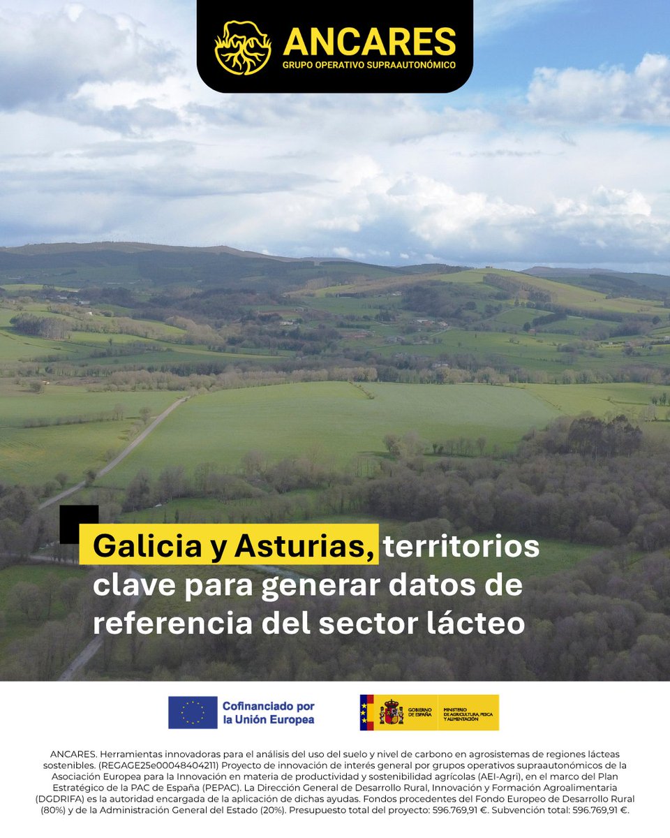 ProyectoAncares's tweet photo. 📊 Galicia y Asturias cuentan con sistemas de ganadería láctea diversos.

ANCARES busca generar datos de referencia sobre uso del suelo, salud del suelo y carbono para avanzar hacia una gestión más sostenible y alineada con los nuevos marcos europeos.

🔗 https://t.co/CP6zilkH4t https://t.co/VNNkELdDcC