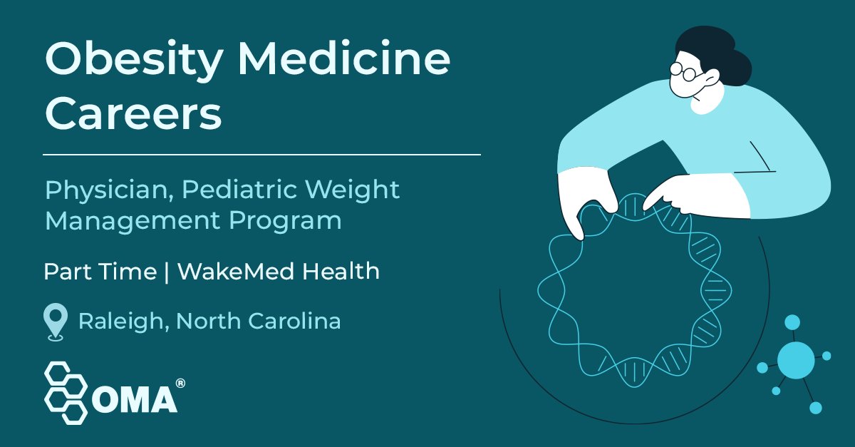 OMAsocial's tweet photo. New opportunity in obesity medicine!

WakeMed Health &amp; Hospitals is seeking a physician to join its Pediatric Weight Management Program, providing compassionate, multidisciplinary care to children and families.

📍 Raleigh, NC

Learn more and apply at https://t.co/YsVqoAX2Lq https://t.co/XOoKgEVMz3