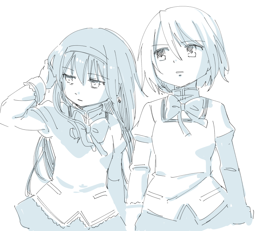 linco's tweet photo. 暁美ほむらと美樹さやか（再掲） https://t.co/dWNvpIvEMS
