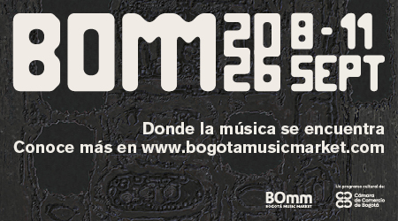 pablocalderonr's tweet photo. ¡Ya viene el Bogotá Music Market- BOmm!

Del 8 al 11 de septiembre disfruta de la agenda de la plataforma de promoción y circulación del sector de la música de la .@camaracomerbog. + info en: https://t.co/LPiInMsMn4 https://t.co/RcJwMzRCpK