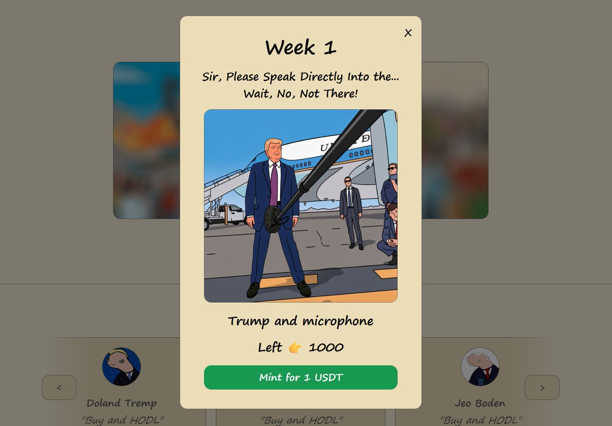 FinFunPro's tweet photo. Ahead of the upcoming listing, you can still mint a commemorative NFT on the Polygon network 😉

👉 https://t.co/9JNwsHpVaC

#crypto #polygon #nft #mint #Trump https://t.co/ycXnVj0eg0