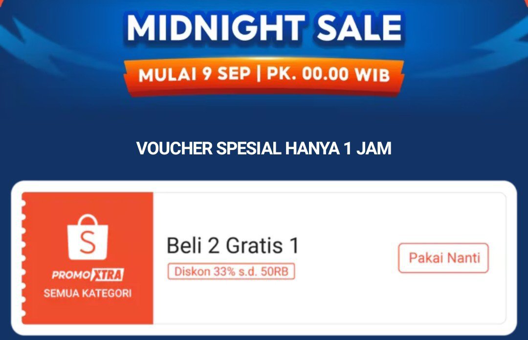 syapadisini's tweet photo. SIAP-SIAP BORONG SHOPEE BIG SALE 9.9 BELI 2 GRATIS 1 !!!

Rekomendasi Makeup

#racunshopee #shopeeID #shopeebigsale #midnightsale #shopeemidnightsale #vocshopee #vouchershopee https://t.co/ZXGTuIpv7G