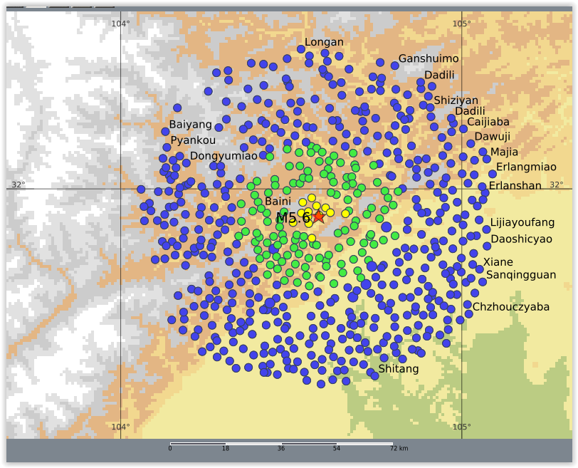 QLARM's tweet photo. EARTHQUAKE M5.6. Origin Time: 2026-09-03 11:39:42 UTC, Sichuan, China (31.92 ; 104.58), Depth: 10.0 km, (source(s): GFZ). Estimated fatalities: 60 to 1200, injured: 480 to 4900. #earthquake #quake https://t.co/z7t0ANsw7D