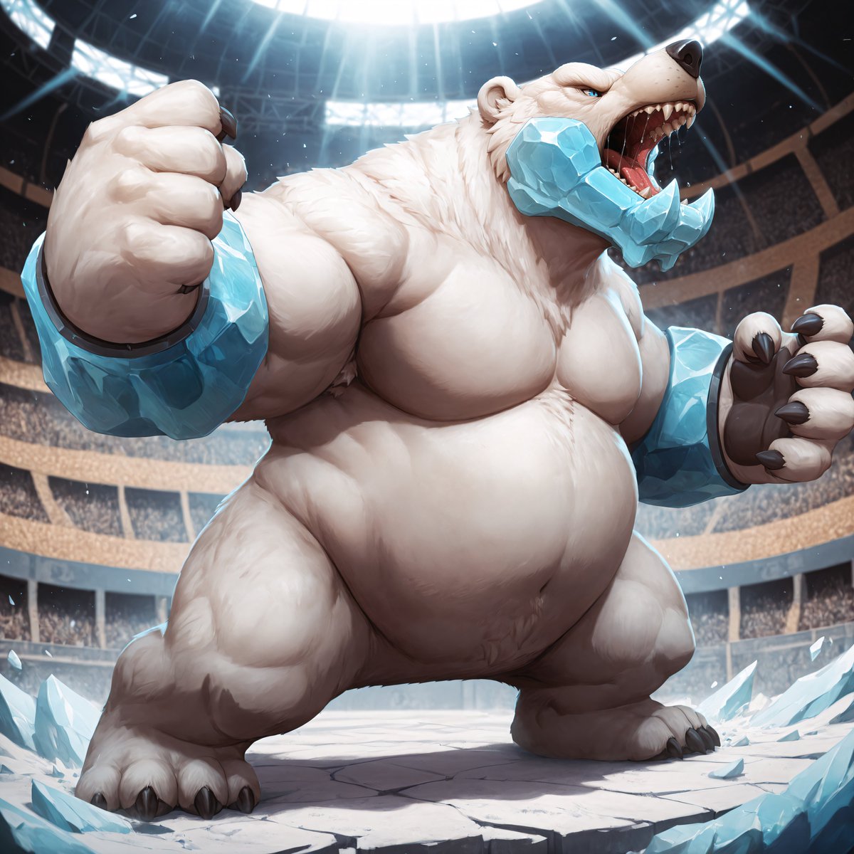 Bulkstudi0's tweet photo. Etalus, the fighting polar bear.
Pic by @Zeid_ai https://t.co/jFFJLZtbux