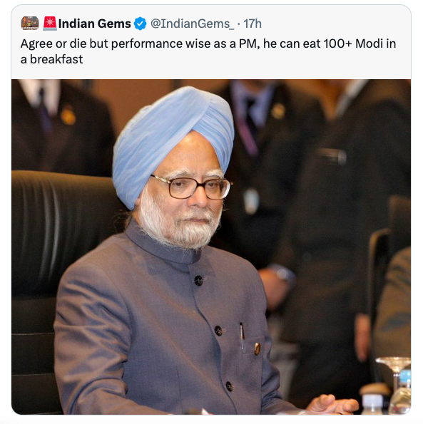 rishibagree's tweet photo. Le Manmohan Singh's Performance https://t.co/s5Hp0ACErG