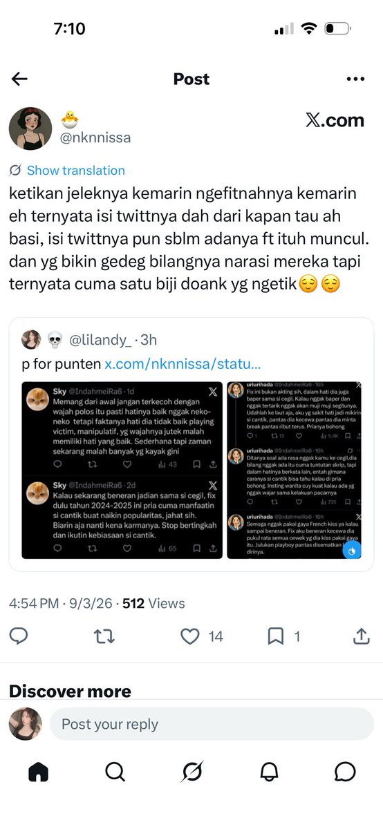lilandy_'s tweet photo. mbak nissa ini demen yapping “ga nyambung” padahal gue point out twit lu yg ini loh mbak. https://t.co/R8peRmOsia