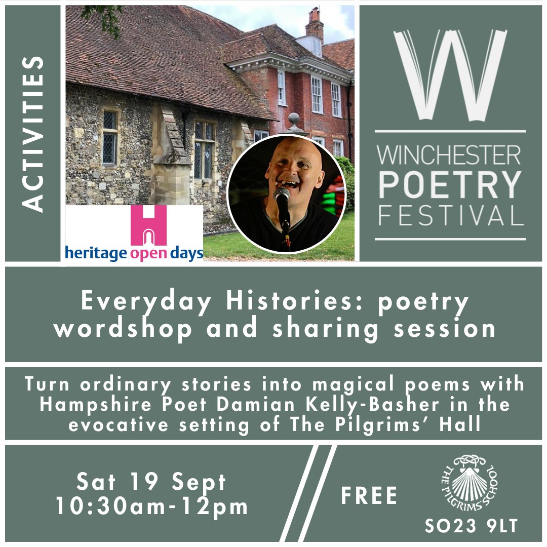WinPoetryFest's tweet photo. 👀 Coming up!
2️⃣ wks until #HampshirePoet wordshop for @WinchesterHods at @PilgrimsSchool
5️⃣ wks until Winchester Poetry Day with @JuliaCopus @rachelnalong #openmic Erica Hesketh and more!
🎫 https://t.co/WOYHilMvzH https://t.co/KetDh1HNfF
