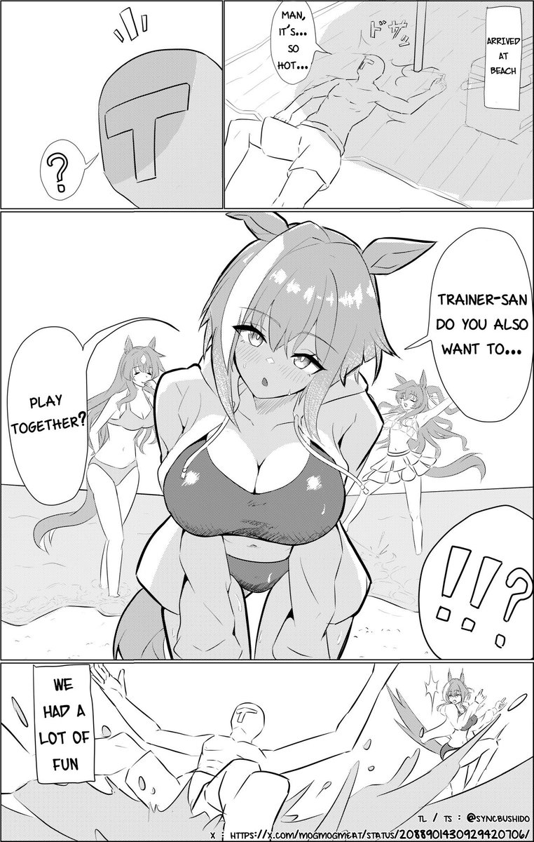SyncBushido's tweet photo. "Swimming together with chevachi"  

taking Vacation with V sister its very Vun

#UmaTranslations 
#UmaMusume 
#ウマ娘 
#ウマ娘英訳 
#シュヴァルグラン #ChevalGrand https://t.co/28MNnAK5cW