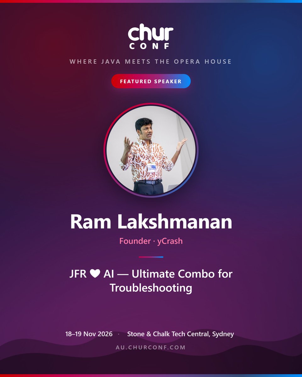 Chur_Conf's tweet photo. How cool is that ? Ram Lakshmanan, the founder of yCrash will be speaking at ChurConf. 
https://t.co/YvN6Ed2Ryn https://t.co/OLZEK8IdWF