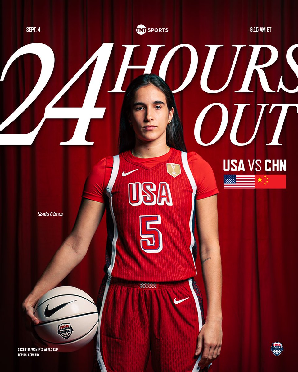 usabasketball's tweet photo. This time tomorrow. The countdown to the Cup is on ⏳ https://t.co/QwK5cEY4fM