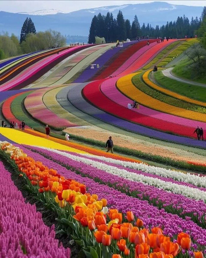 Hana_b30's tweet photo. Tulip Garden, Hokkaido, Japan🇯🇵 https://t.co/L4LU4eh2w4