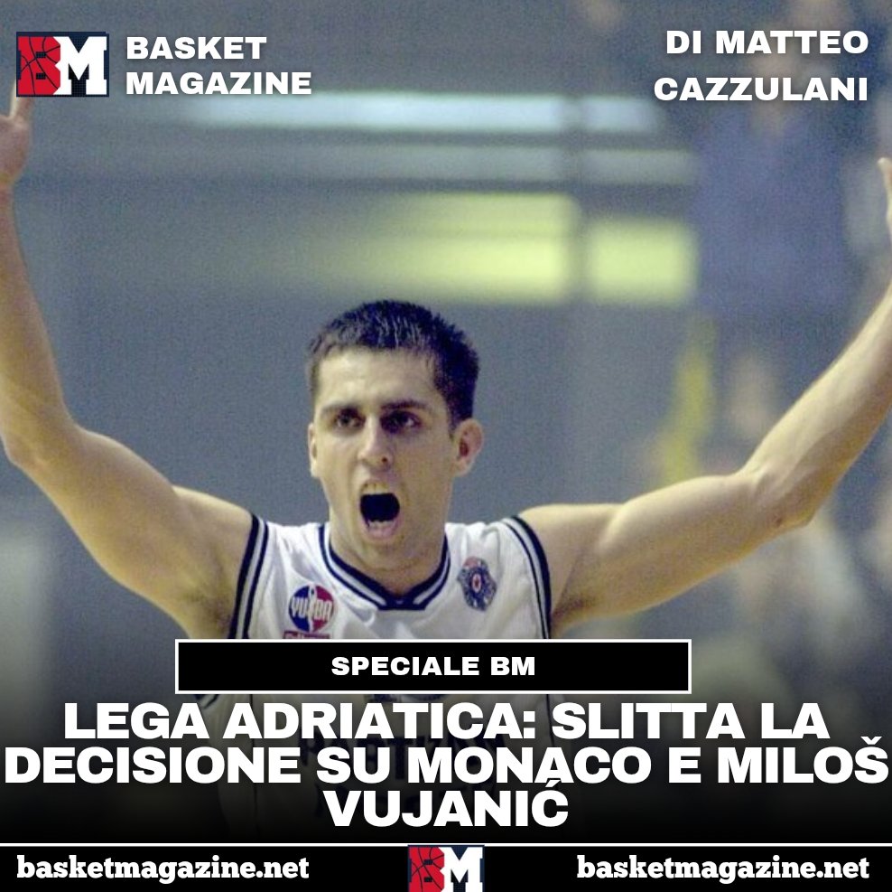 MatteoCazzulani's tweet photo. ❗🏀
Rinviata di ventiquattro ore la riunione della Lega adriatica inerente, tra gli altri temi, alla partecipazione del Monaco e alla candidatura di Miloš Vujanić a direttore sportivo.
Ne ho scritto su 'Basket Magazine' 👇
https://t.co/rD6LSURQmM
#ABALiga #Vujanić #RocaTeam https://t.co/7obErorhUW