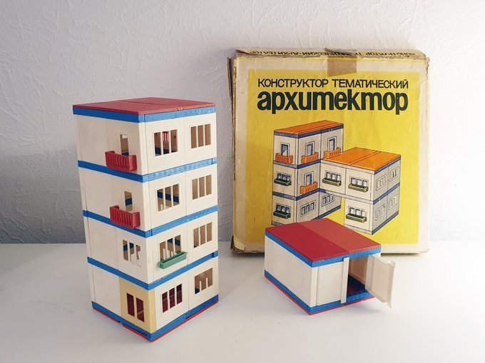 eastblocvisuals's tweet photo. Soviet "Architect" construction kit for children, 1980s. https://t.co/IGEM6QELtI