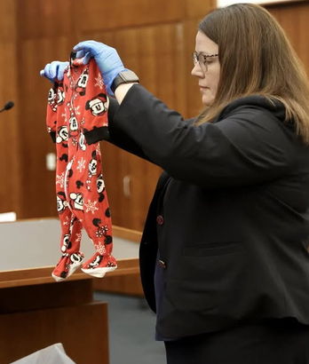 SaltyGoat17's tweet photo. These are the tiny red pajamas worn by 8-month-old Callan Clancy when HIS MOTHER STRANGLED HIM!!

If you support her...

FUCK YOU!!!🖕🏻

You're as evil as she is!!! https://t.co/EnoeQHsdAy
